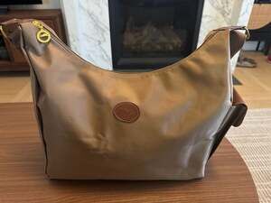 Longchamp Nylon and Leather Trimmed Shoulder Hobo Bag